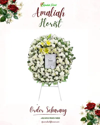 Krans Bunga Duka Cita di Pebatan